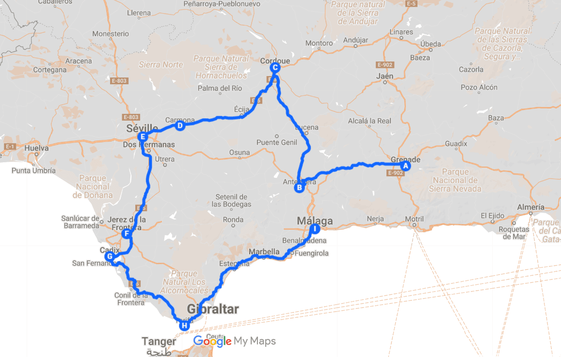 Les meilleurs road trips en Andalousie, pour une semaine, 10 ou 15 jours